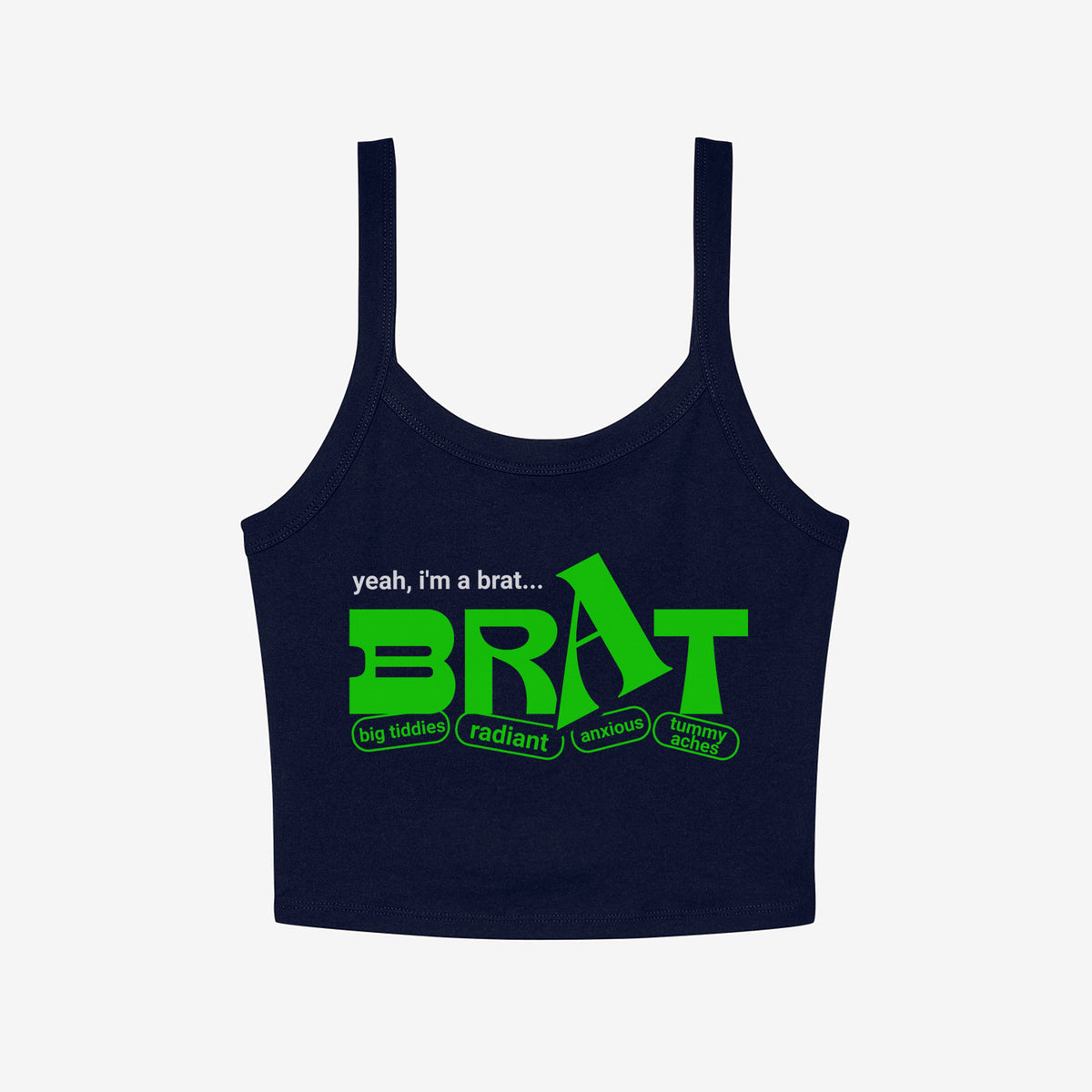 Radiant Brat Micro Rib Spaghetti Strap Tank