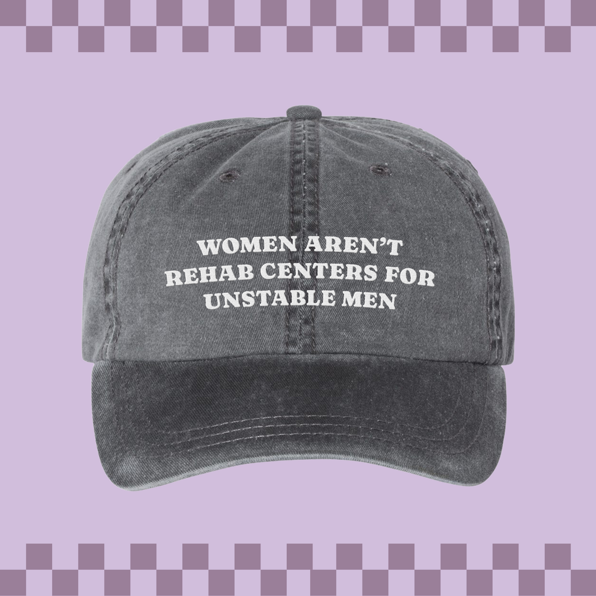 Unstable Men Embroidered Pigment-Dyed Cap