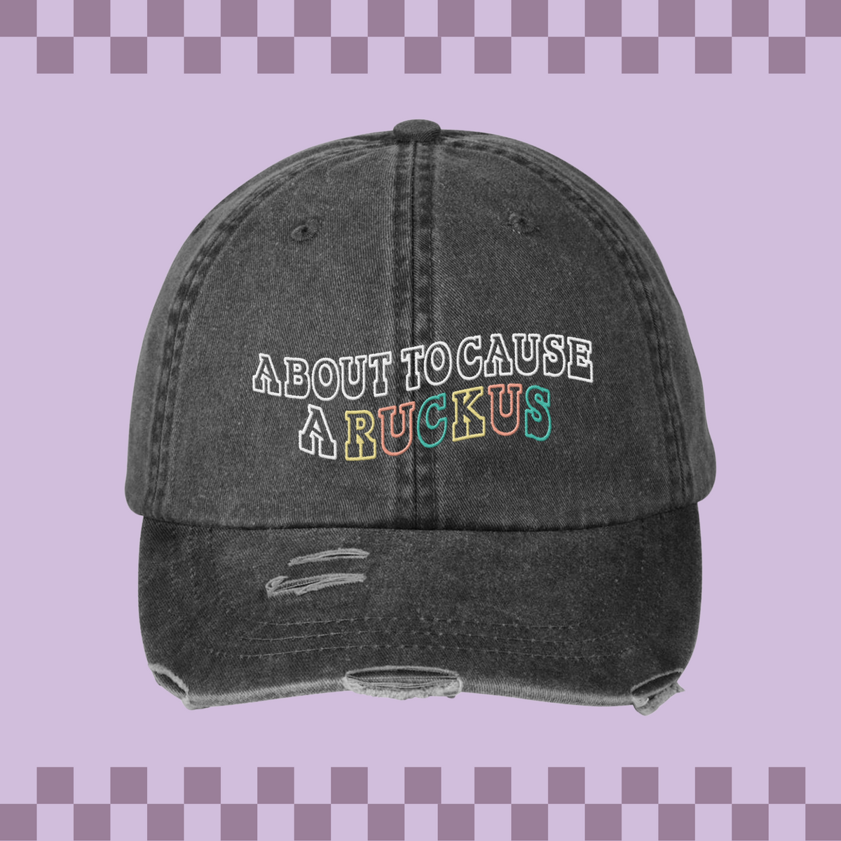 Ruckus Embroidered Classic Pigment Distressed Cap