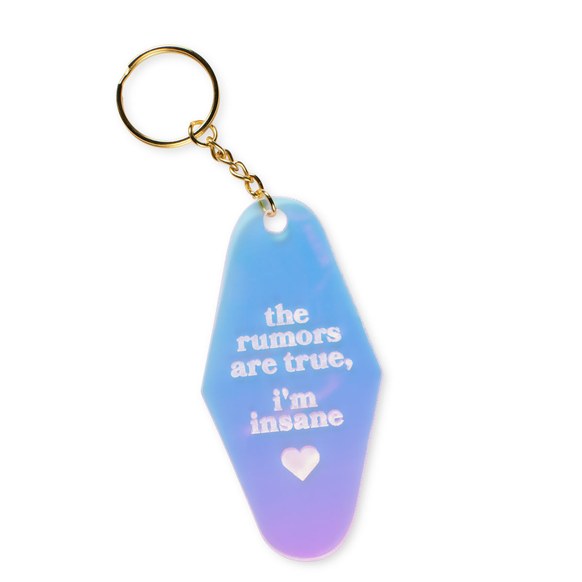 Rumors Are True Iridescent Motel Keychain
