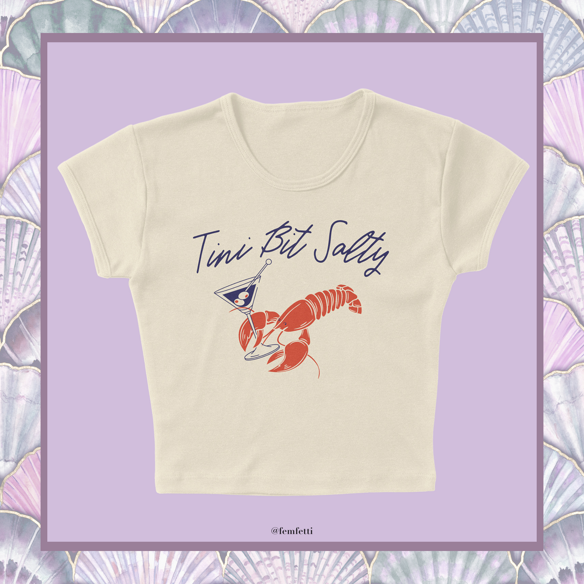 Tini Bit Salty Micro Rib Baby Tee