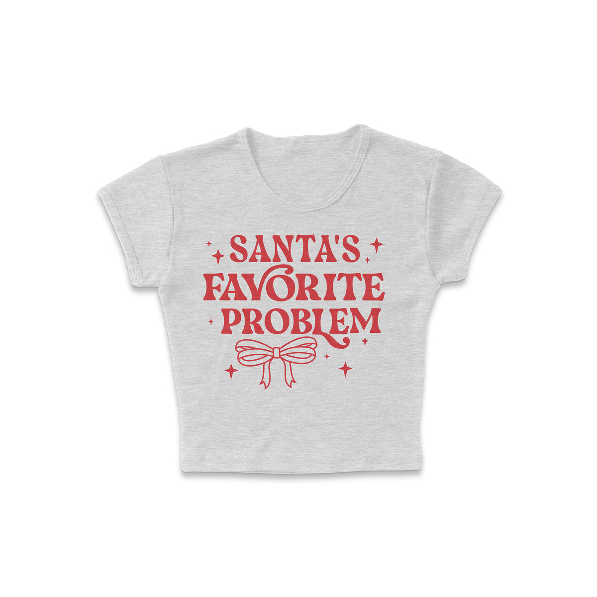 Santa&#39;s Favorite Problem Micro Rib Baby Tee