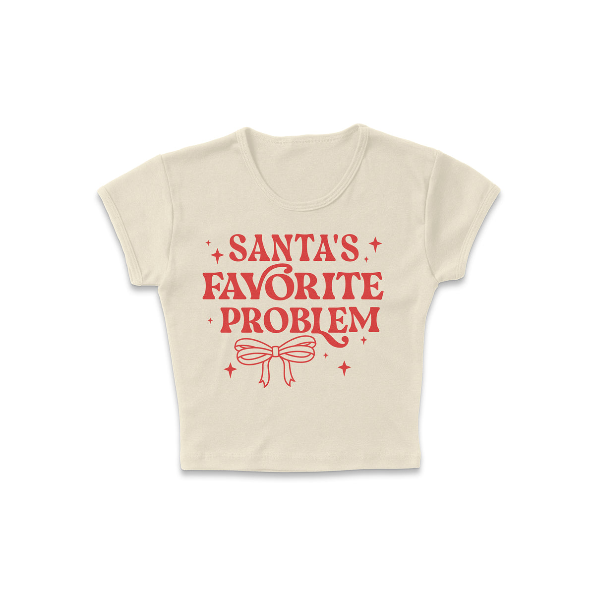 Santa&#39;s Favorite Problem Micro Rib Baby Tee