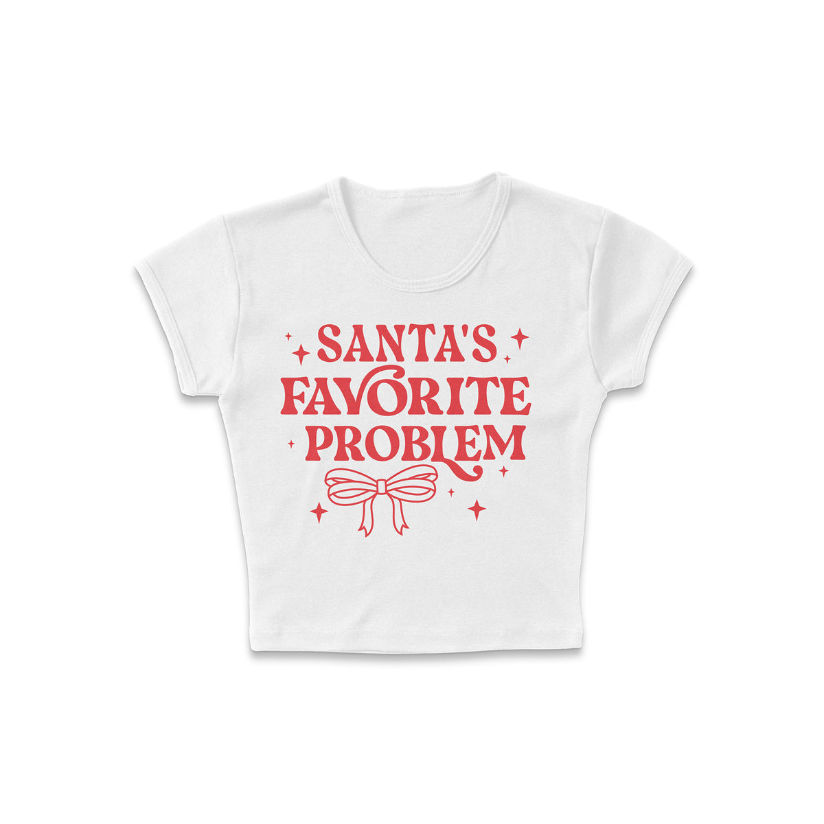 Santa&#39;s Favorite Problem Micro Rib Baby Tee