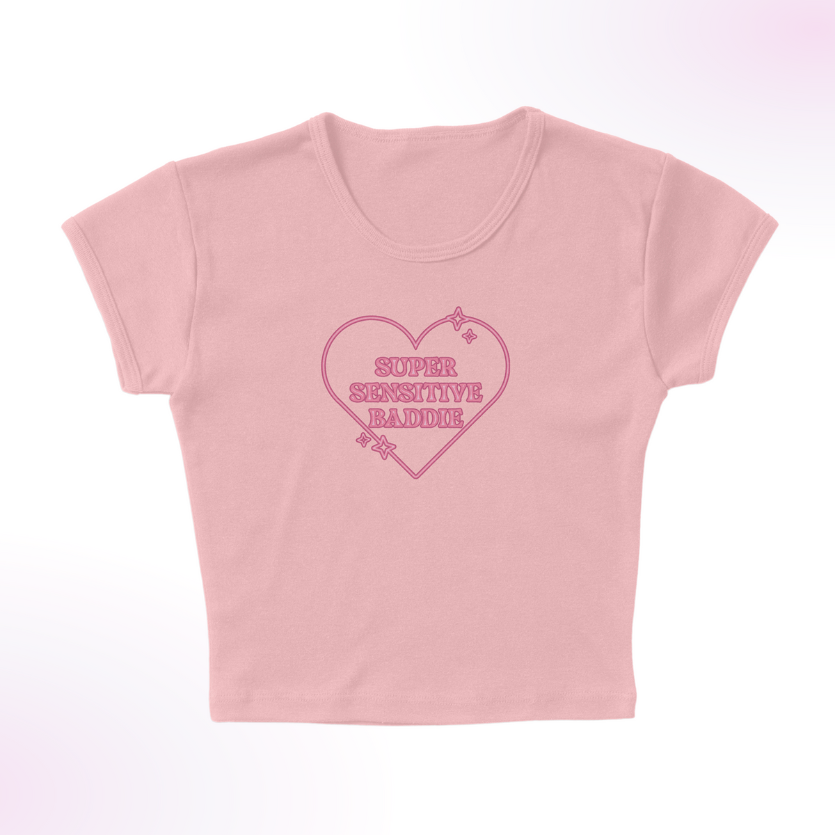 Sensitive Baddie Micro Rib Baby Tee