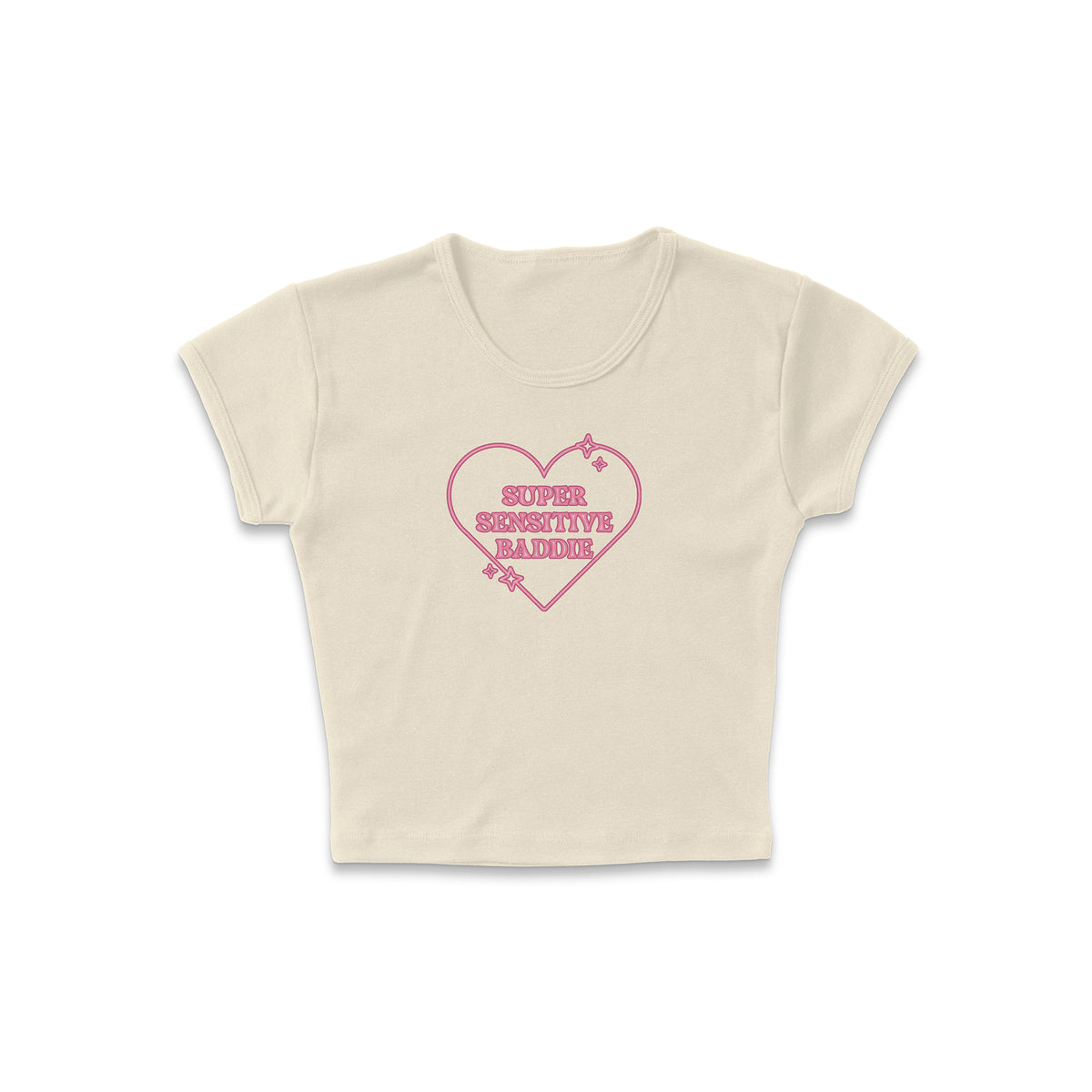 Sensitive Baddie Micro Rib Baby Tee