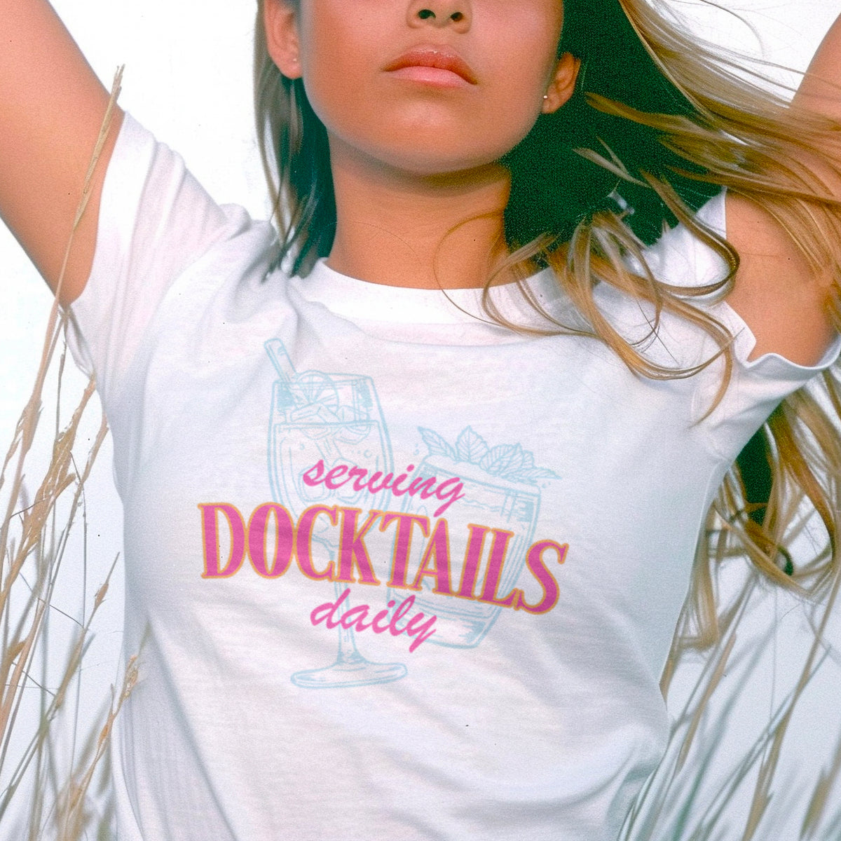Serving Docktails Micro Rib Baby Tee