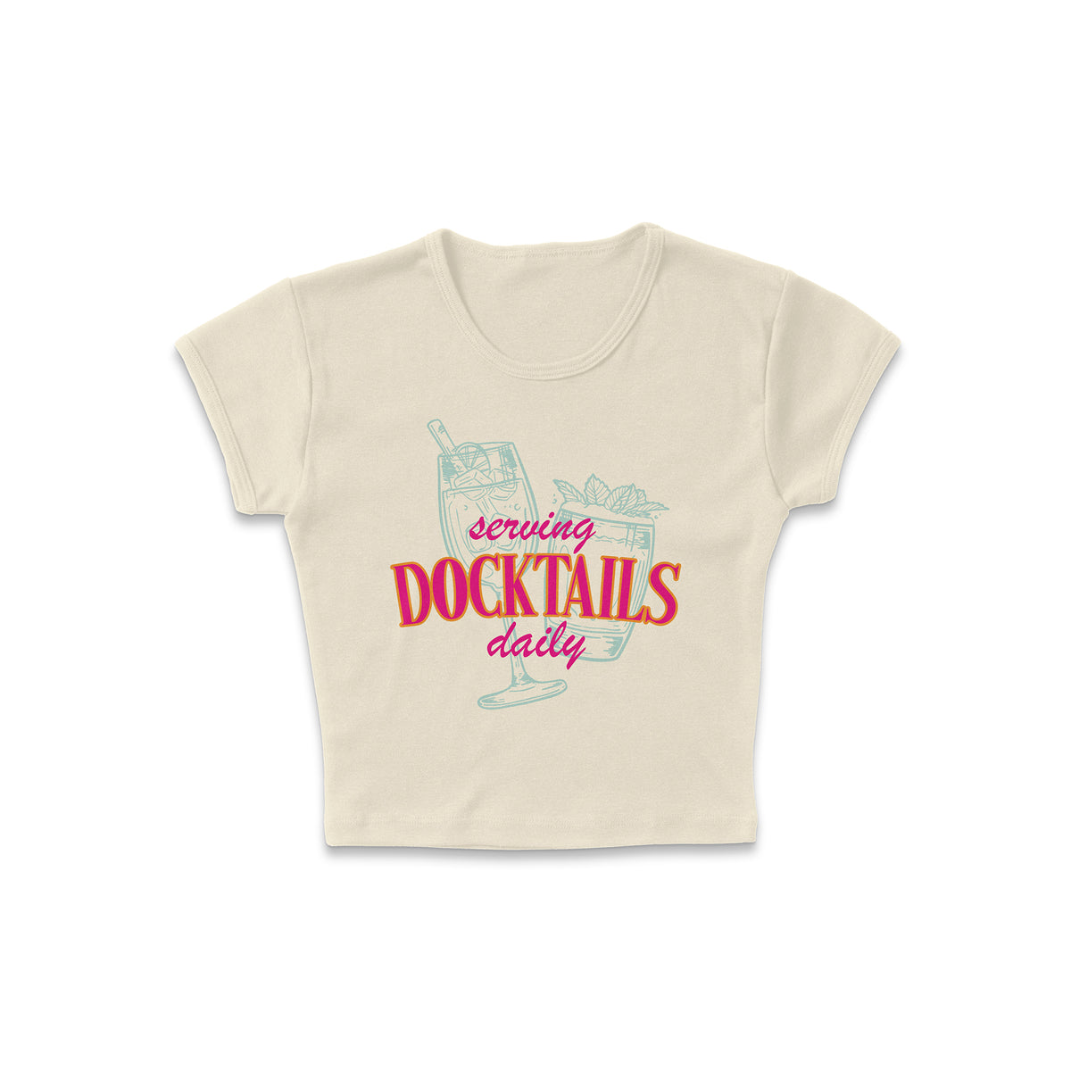 Serving Docktails Micro Rib Baby Tee