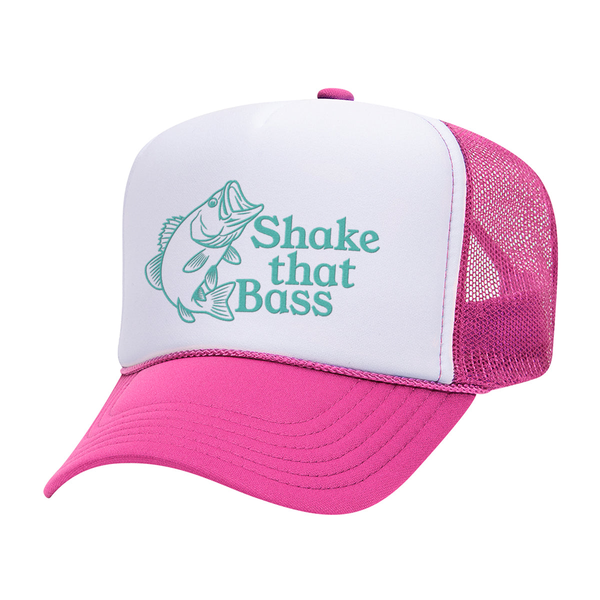 Shake That Bass Embroidered Mesh Back Trucker Hat