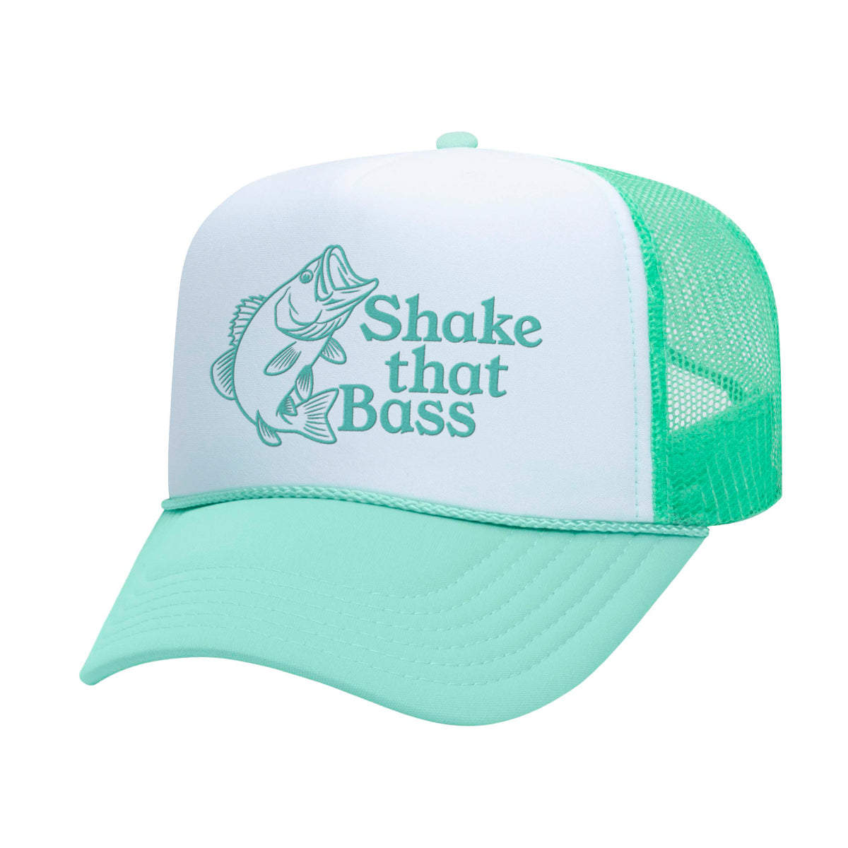 Shake That Bass Embroidered Mesh Back Trucker Hat