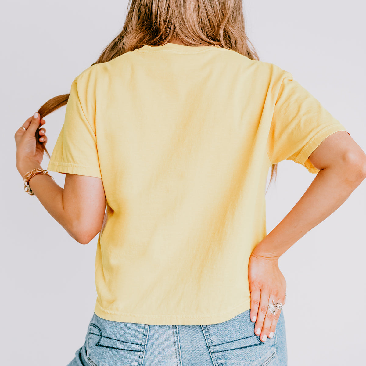 Handwritten Tea Spilling Boxy Crop Top
