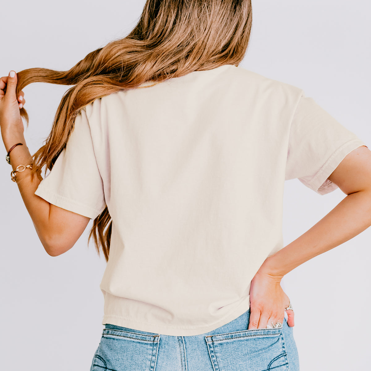 Handwritten Tea Spilling Boxy Crop Top