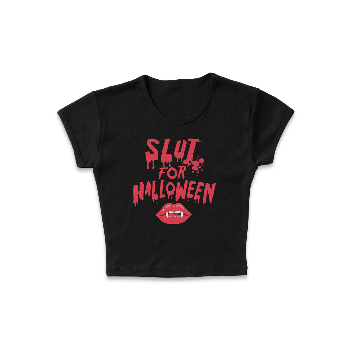 Sl*t For Halloween Micro Rib Baby Tee