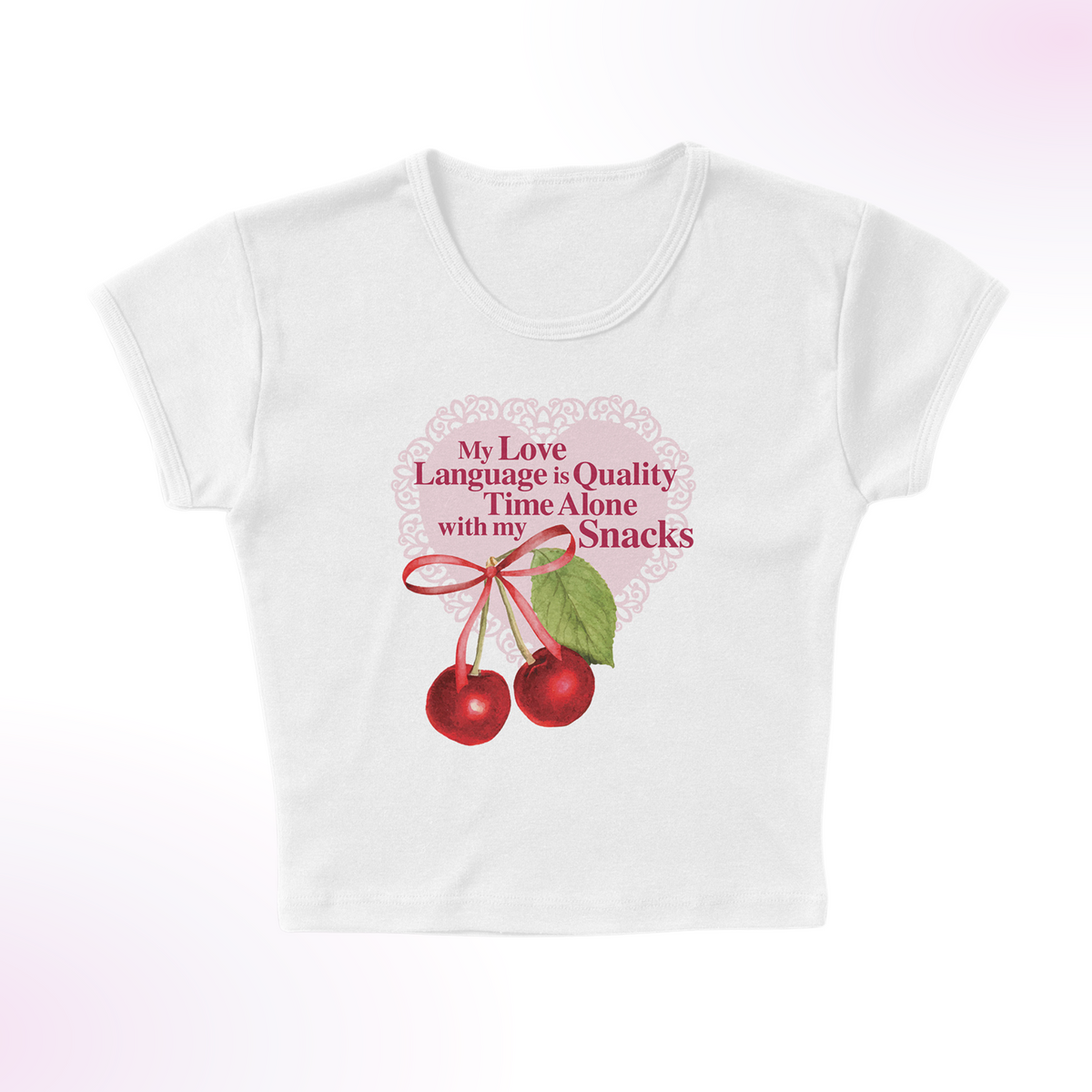 Quality Time with Snacks Micro Rib Baby Tee