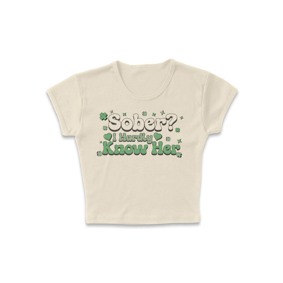 Sober Who Micro Rib Baby Tee