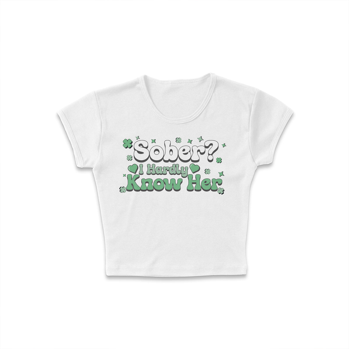 Sober Who Micro Rib Baby Tee