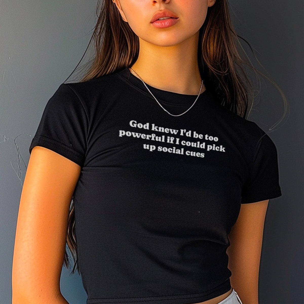 Social Cues Micro Rib Baby Tee