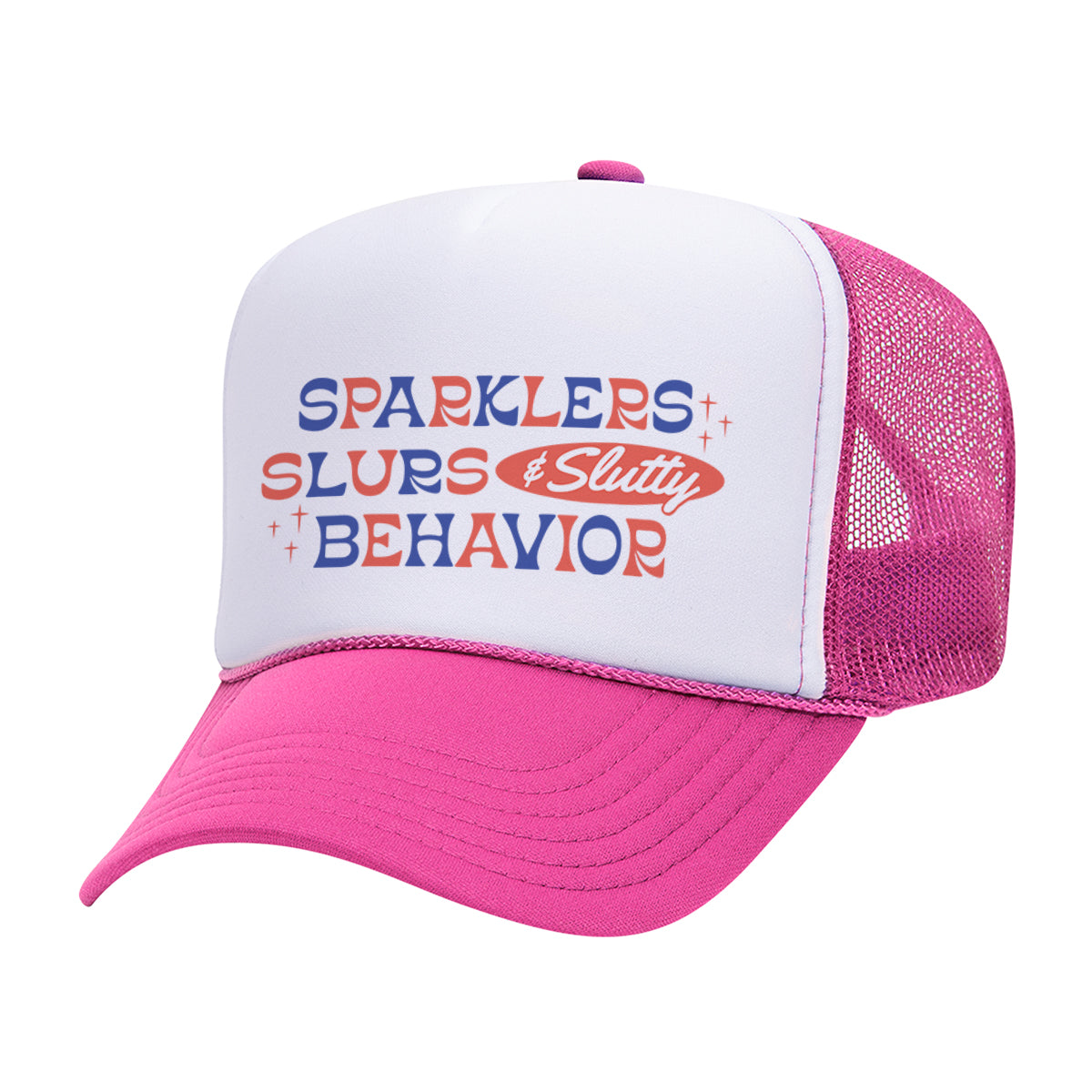 Sparklers And Slurs Mesh Back Trucker Hat