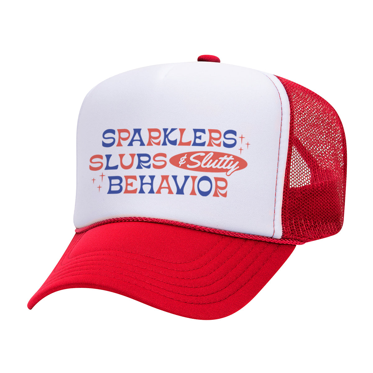 Sparklers And Slurs Mesh Back Trucker Hat
