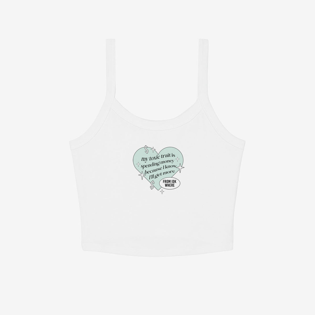 Spending Money Micro Rib Spaghetti Strap Tank