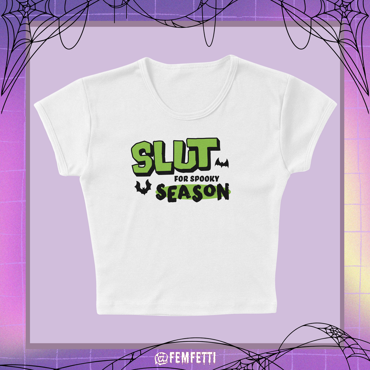 Spooky Season Sl*t Micro Rib Baby Tee