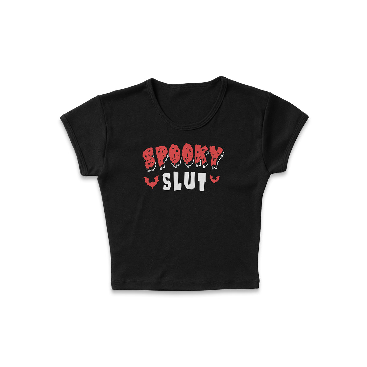 Spooky Sl*t Micro Rib Baby Tee