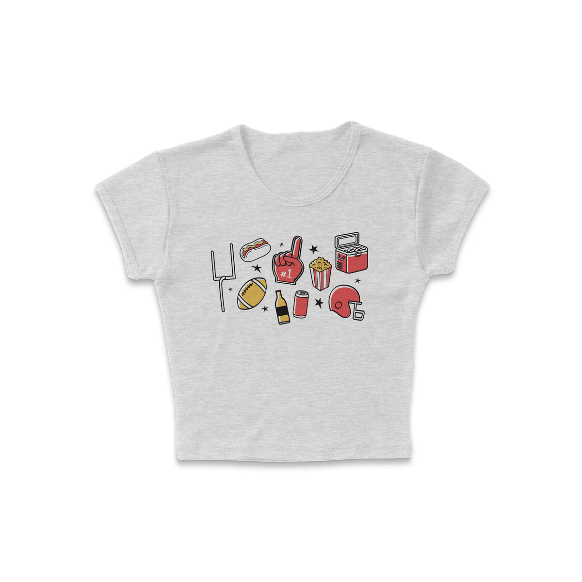 Sporty Doodles Micro Rib Baby Tee