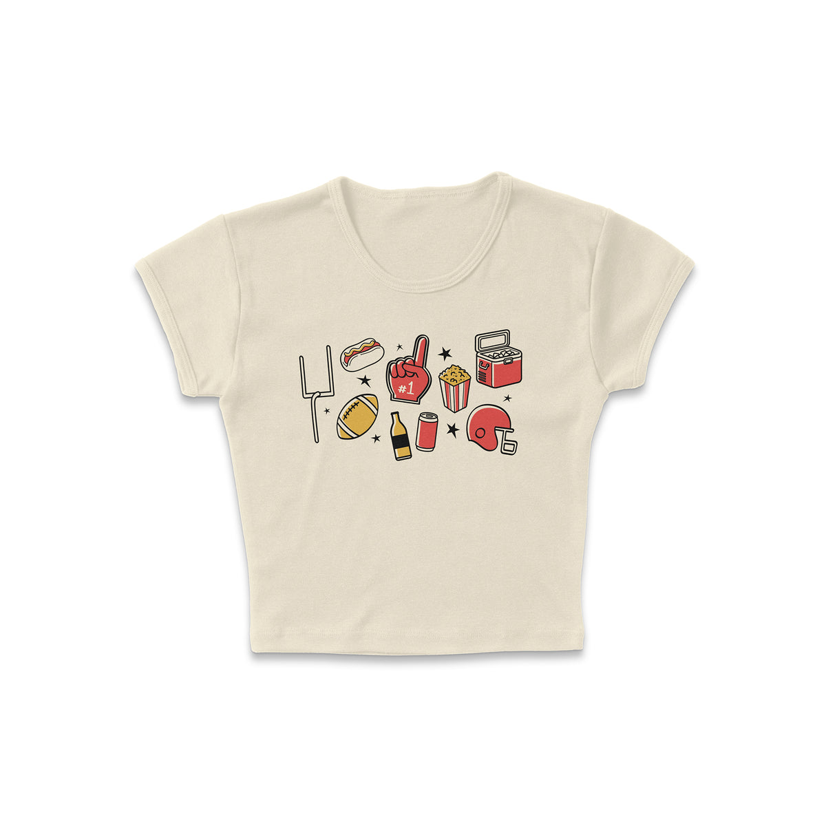 Sporty Doodles Micro Rib Baby Tee