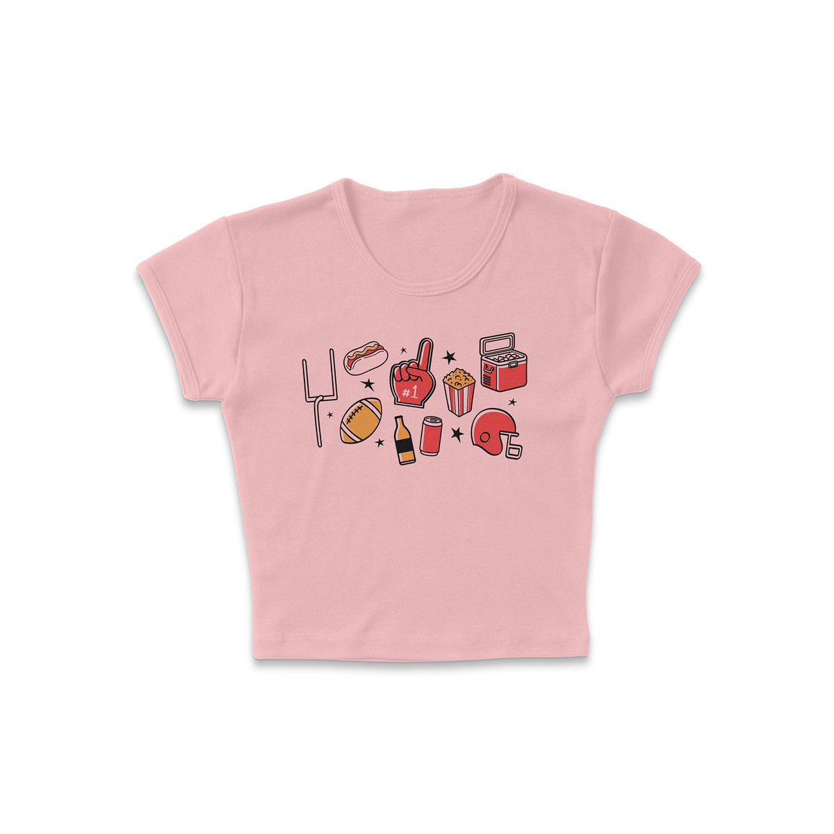 Sporty Doodles Micro Rib Baby Tee