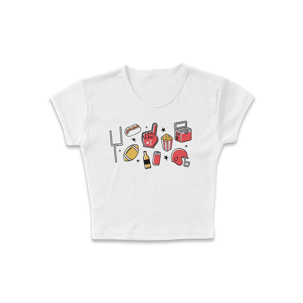 Sporty Doodles Micro Rib Baby Tee