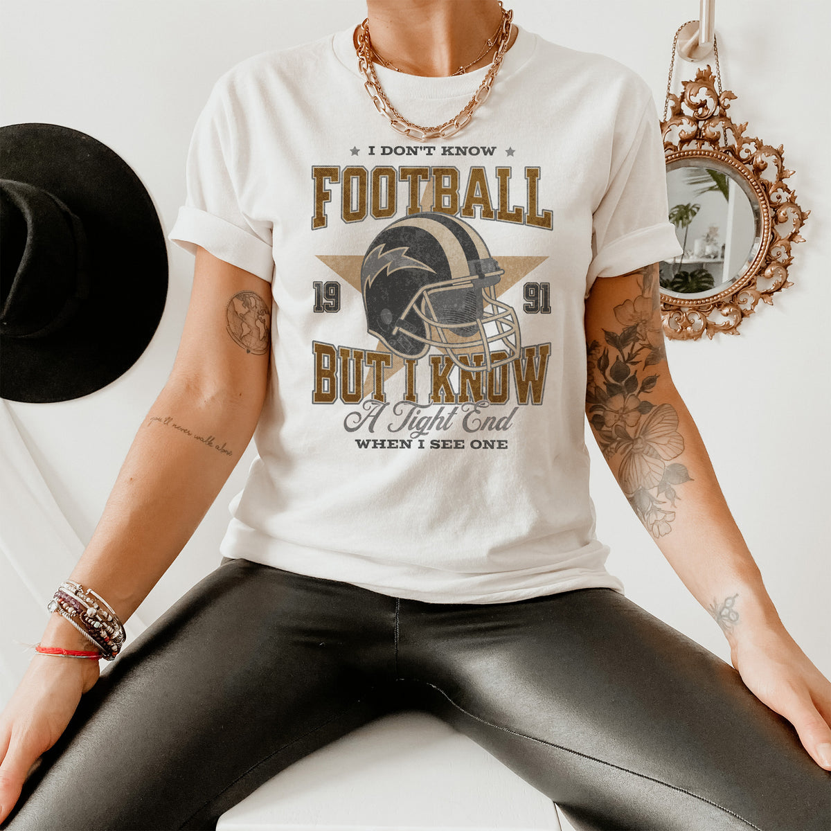 Sporty Football Tight Ends Heavyweight Shirt