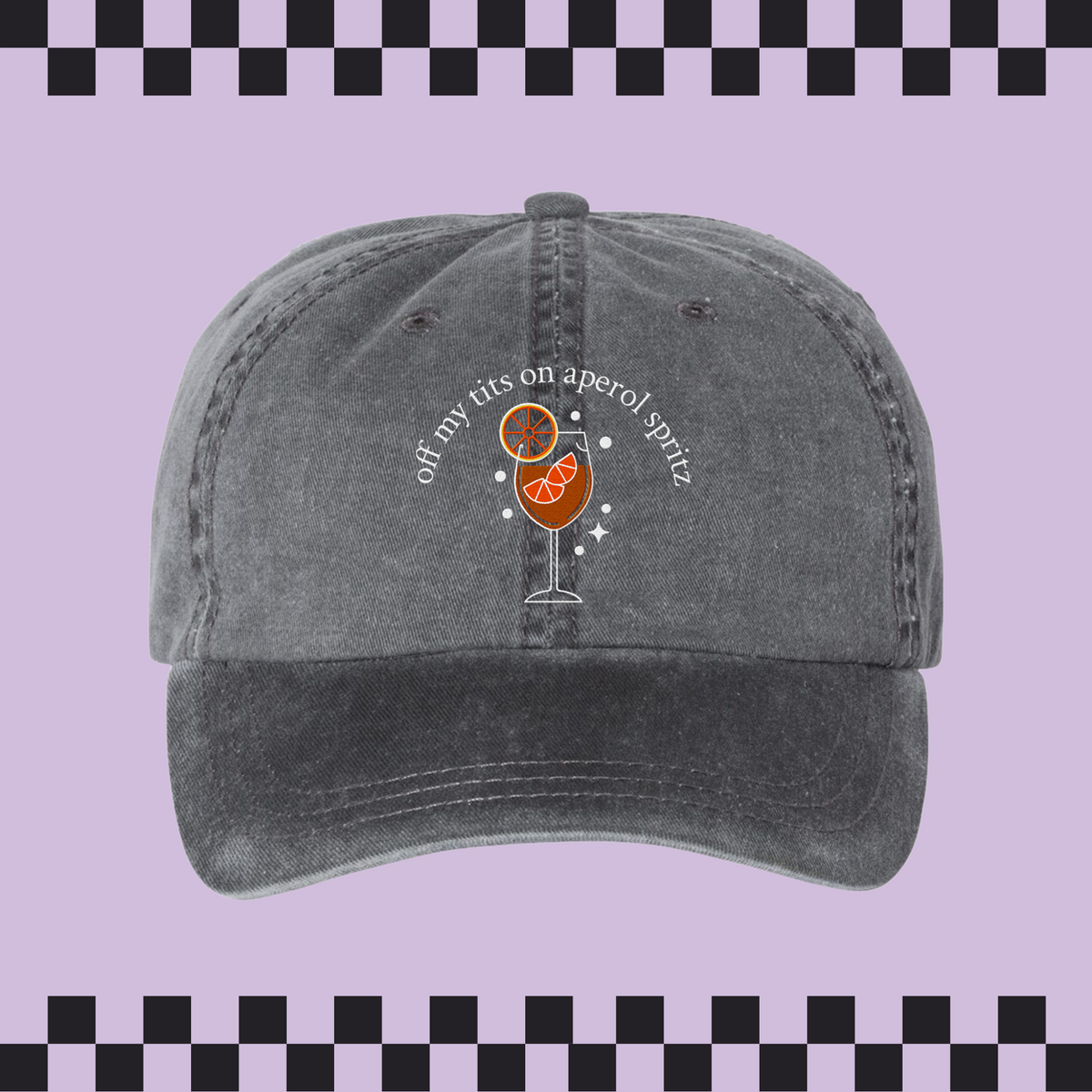 Lots of Spritz Embroidered Pigment-Dyed Cap