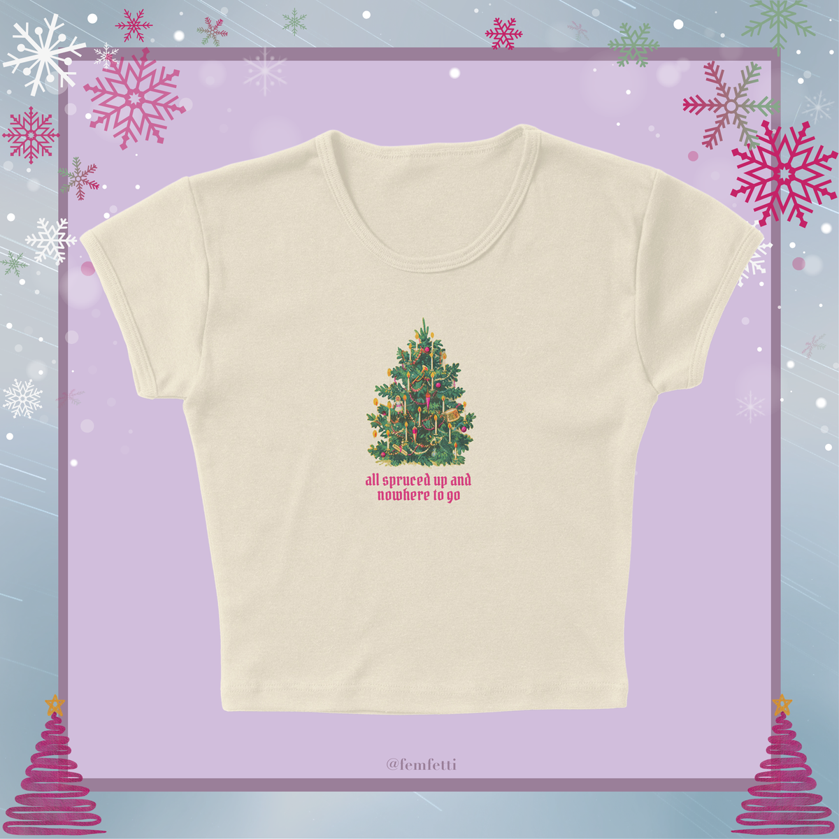 All Spruced Up Micro Rib Baby Tee