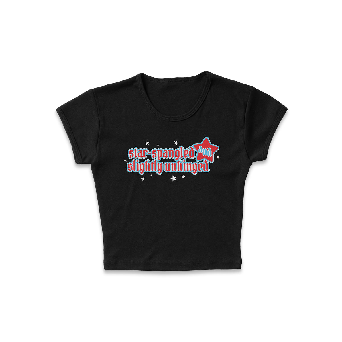 Star Spangled Unhinged Micro Rib Baby Tee