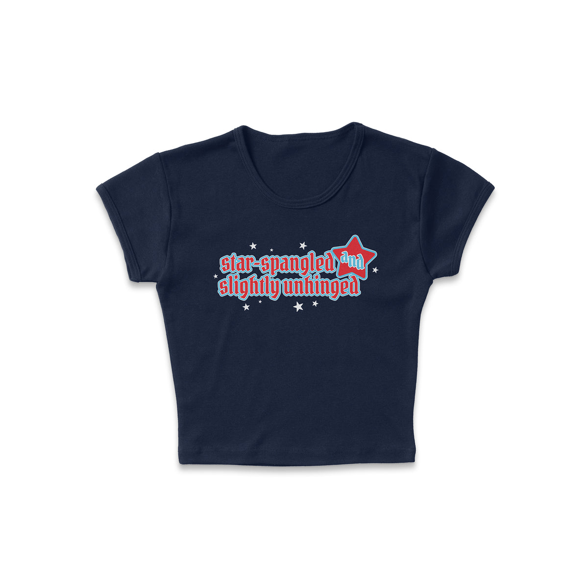 Star Spangled Unhinged Micro Rib Baby Tee