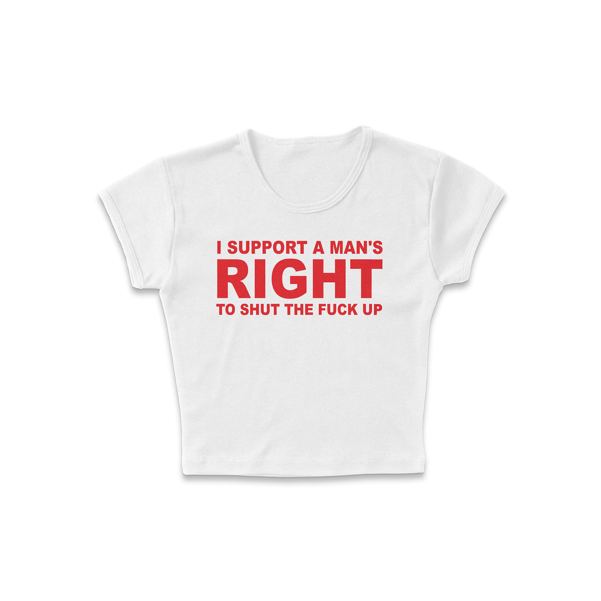 Support His Right Micro Rib Baby Tee