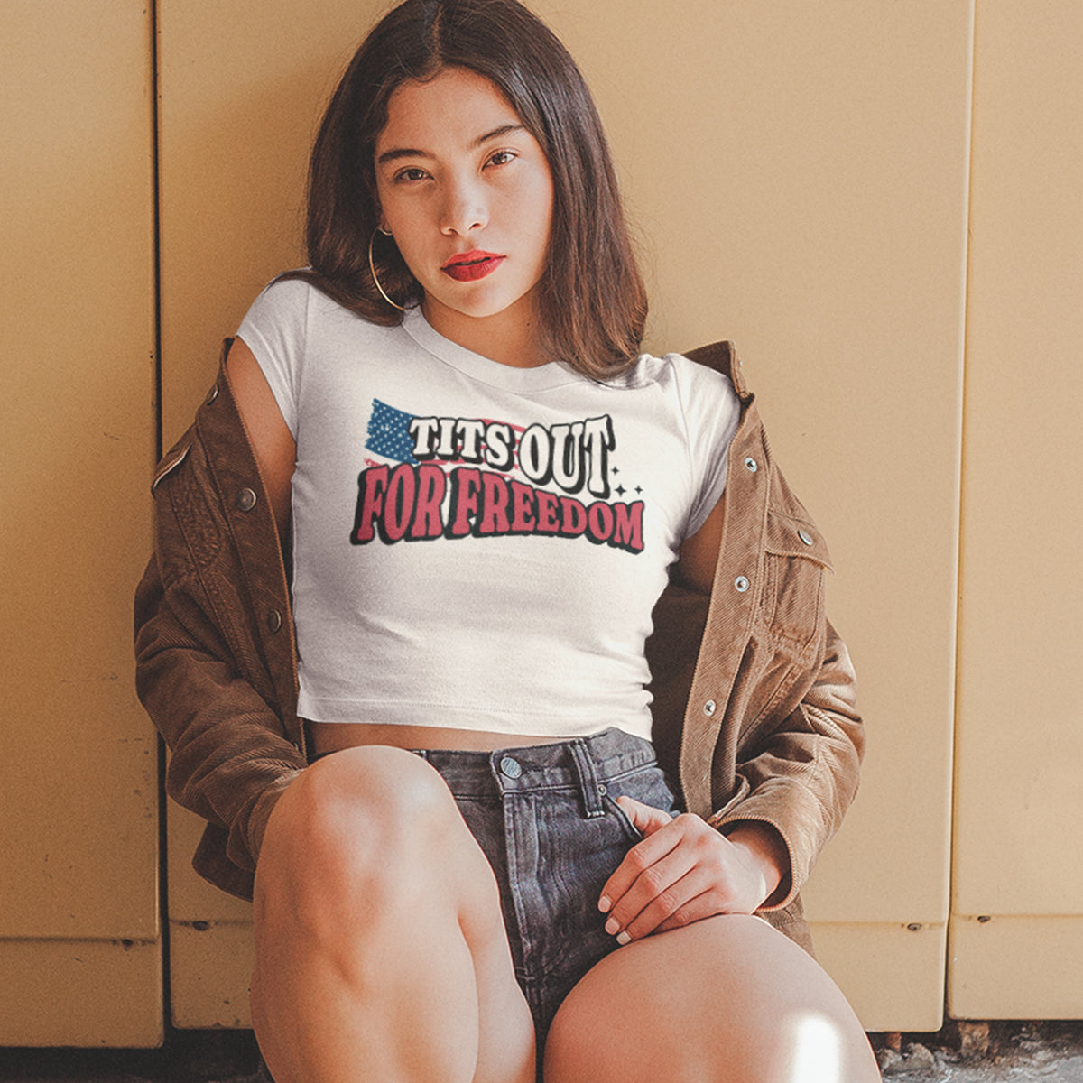 TaTas Out For Freedom Micro Rib Baby Tee