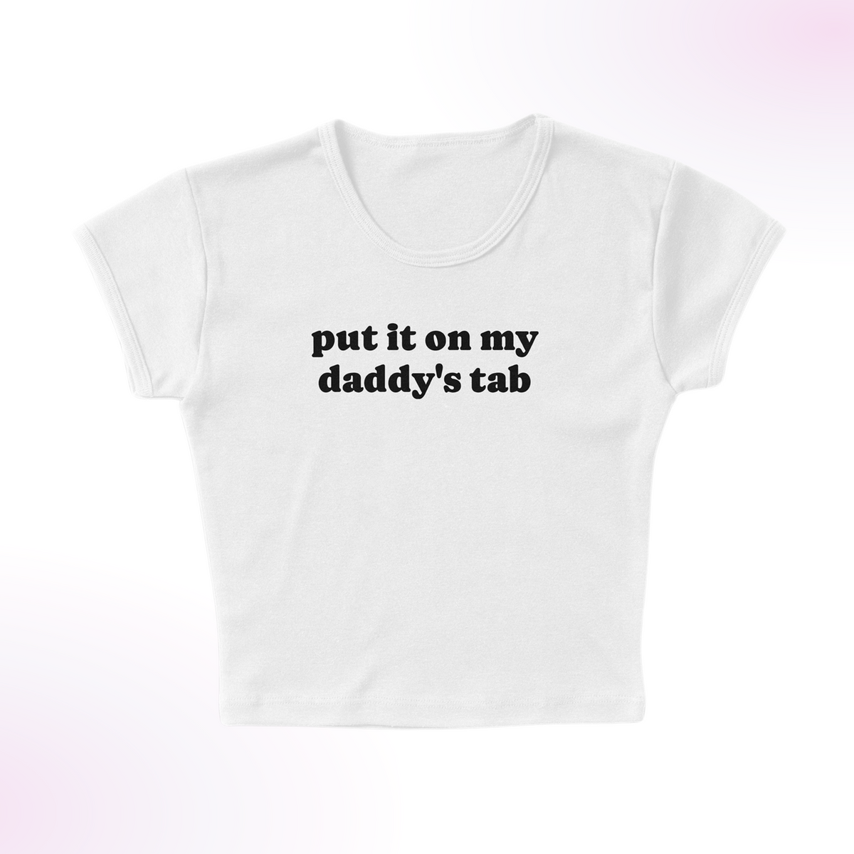 Daddy&#39;s Tab Micro Rib Baby Tee