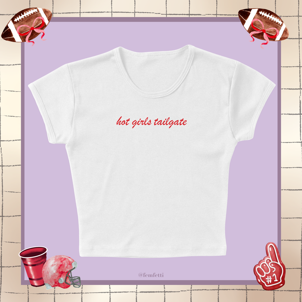 Hot Girls Tailgate Micro Rib Baby Tee
