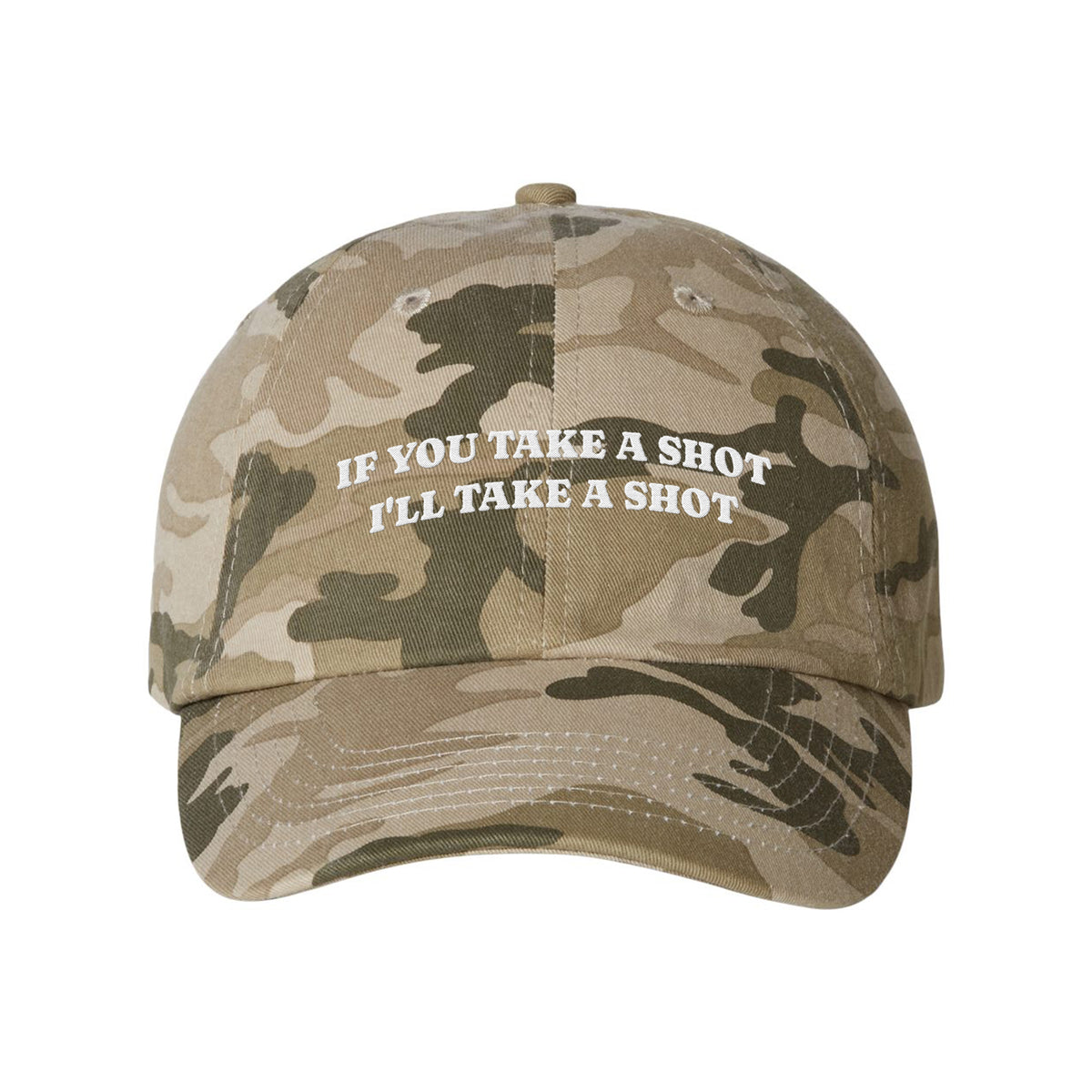 Take A Shot Embroidered Bio-Washed Classic Dad Hat