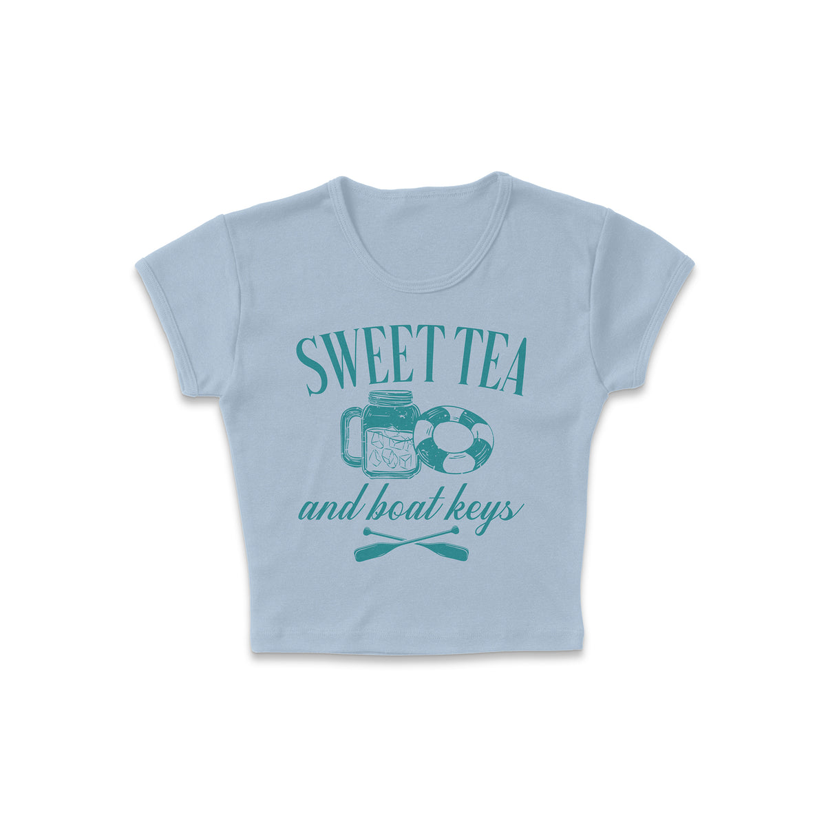 Tea And Keys Micro Rib Baby Tee