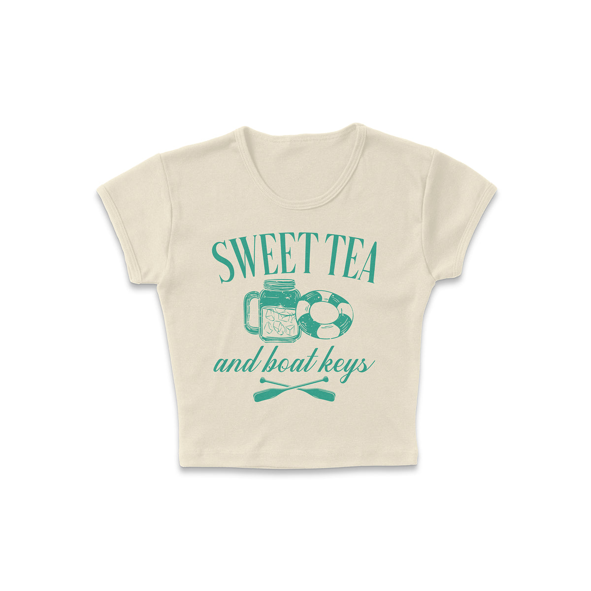 Tea And Keys Micro Rib Baby Tee