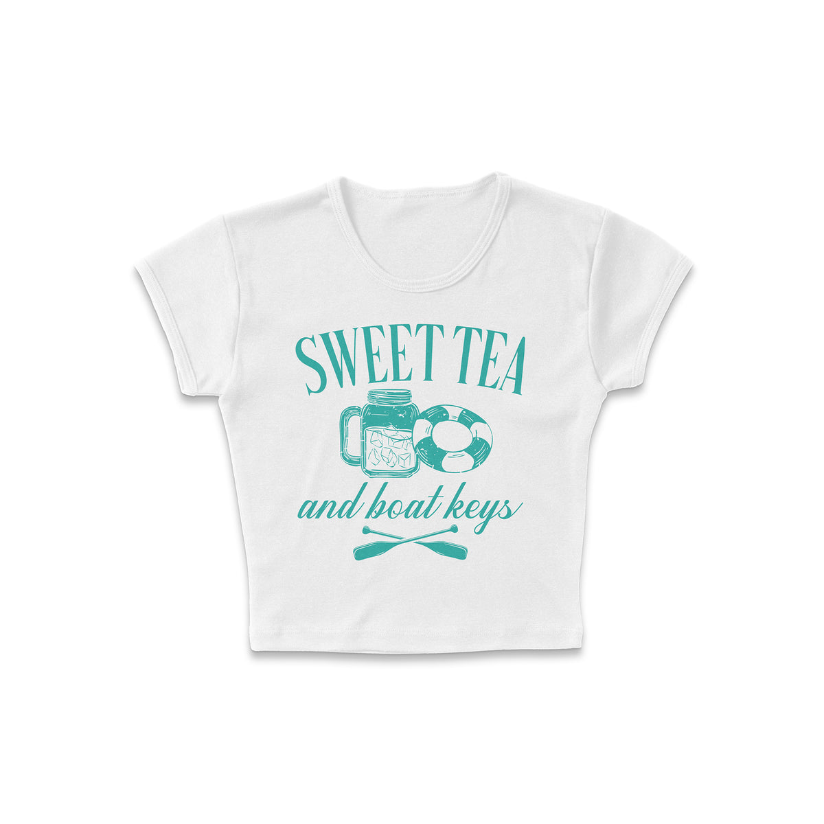 Tea And Keys Micro Rib Baby Tee