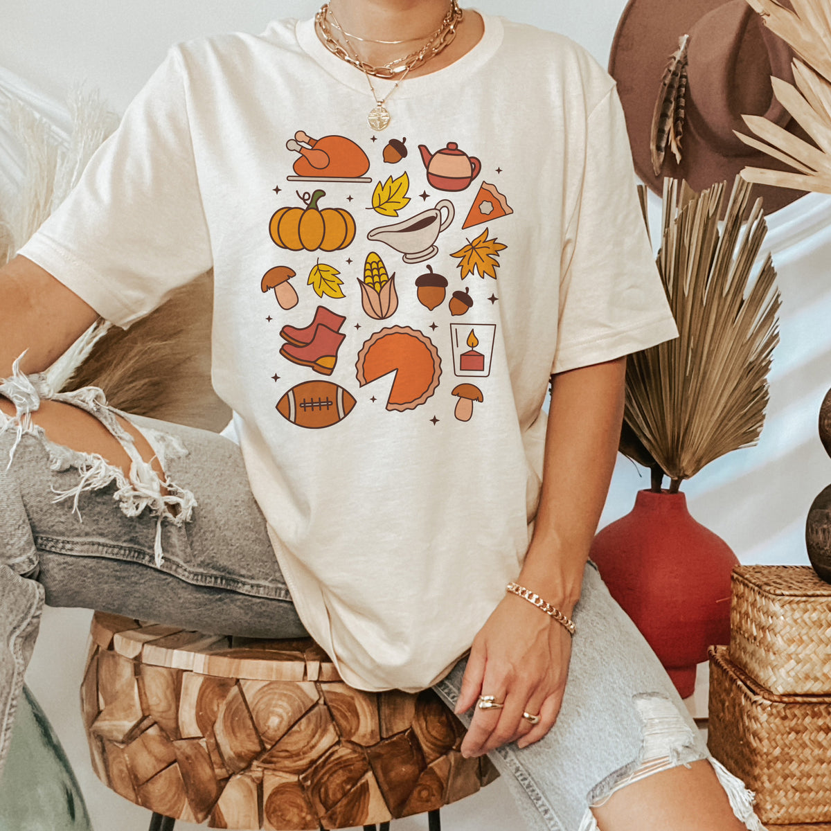 Thanksgiving Fall Chart Heavyweight Shirt