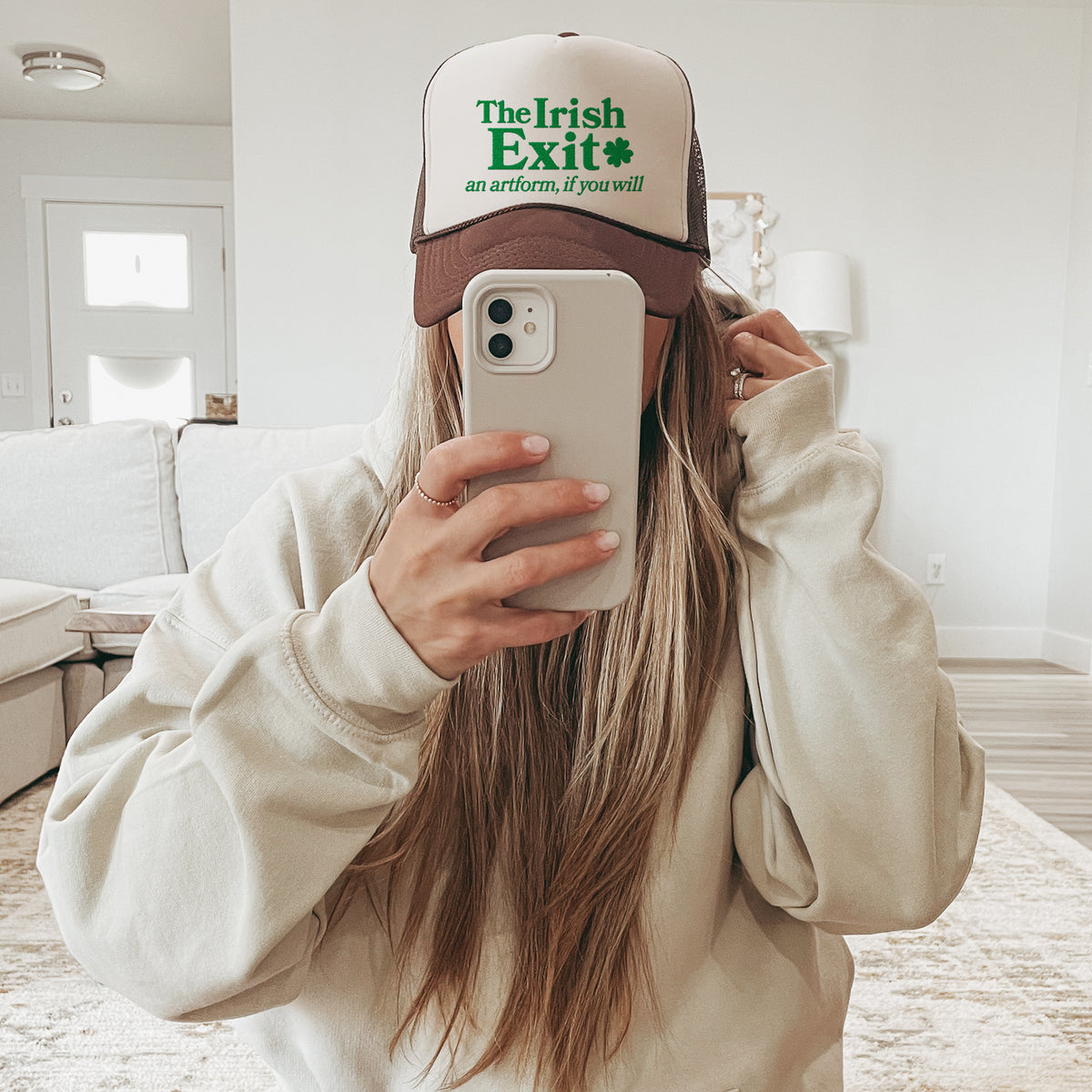 The Irish Exit Embroidered Mesh Back Trucker Hat