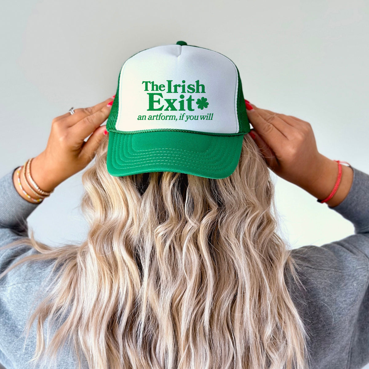 The Irish Exit Embroidered Mesh Back Trucker Hat