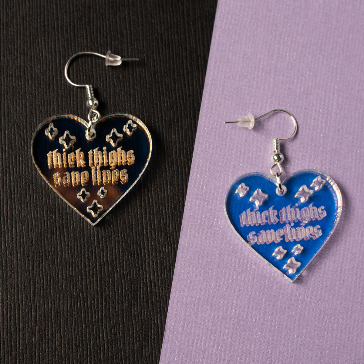 Thick Thighs Heart-Shaped Earrings