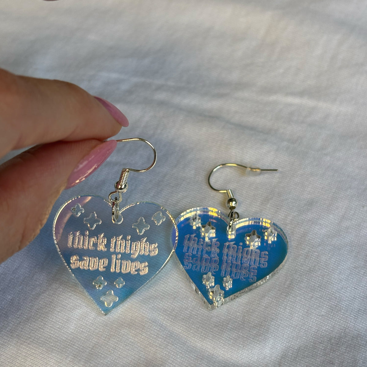 Thick Thighs Heart-Shaped Earrings