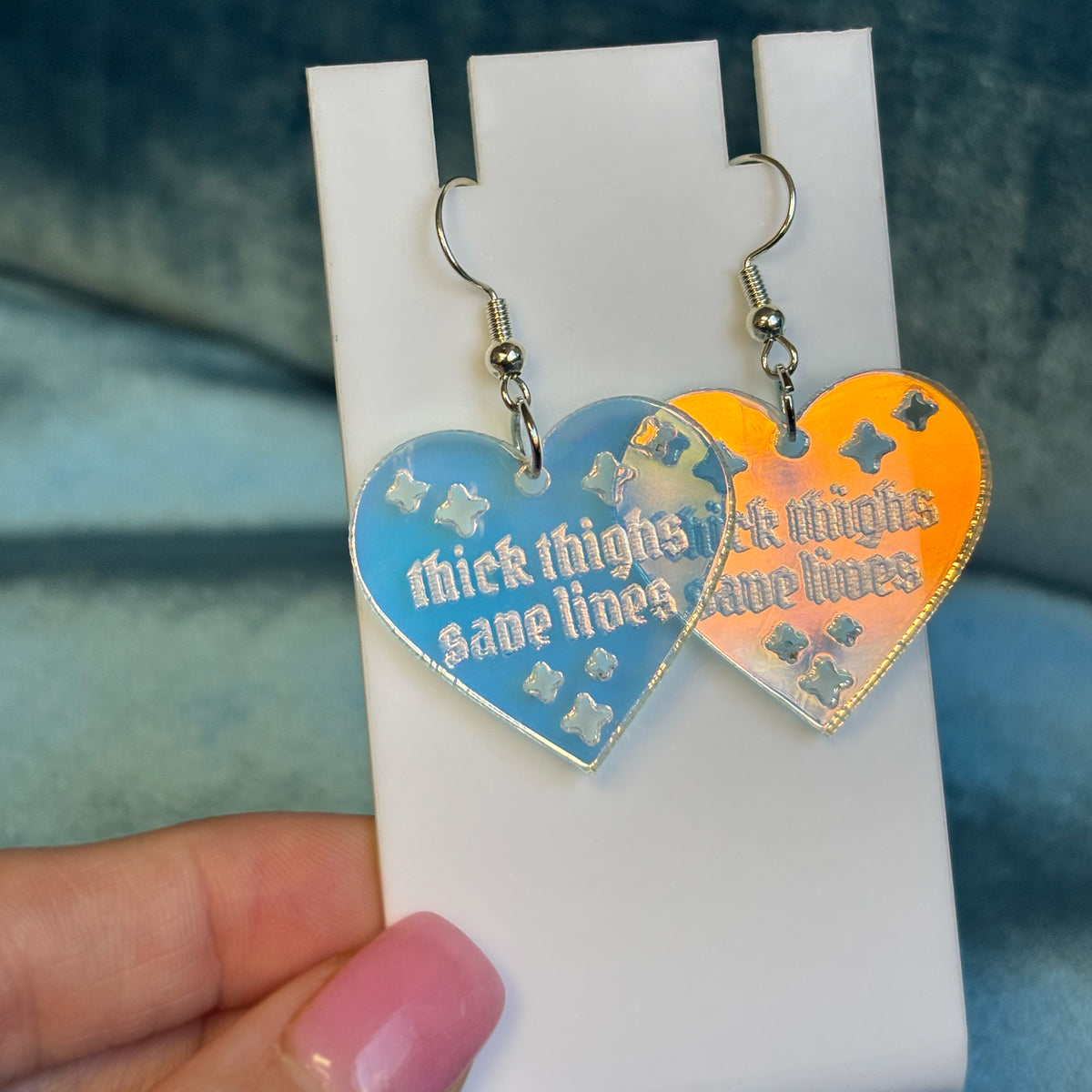 Thick Thighs Heart-Shaped Earrings