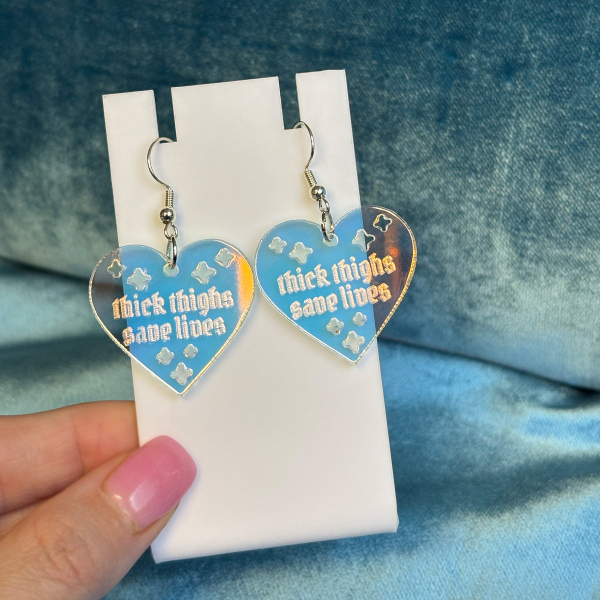 Thick Thighs Heart-Shaped Earrings
